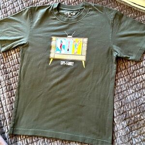 Uniqlo Olive Graphic Tee with Spy x Family Design